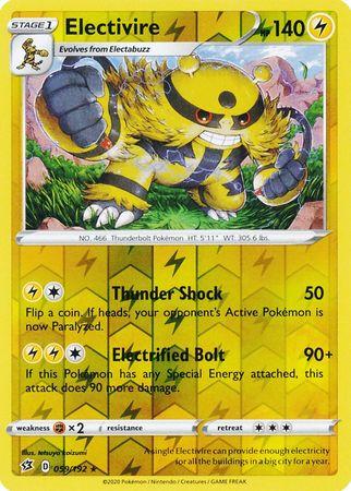 059/192 Electivire Rebel Clash (RCL) Rare Reverse Holo