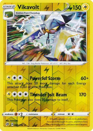 066/192 Vikavolt Rebel Clash (RCL) Rare Reverse Holo