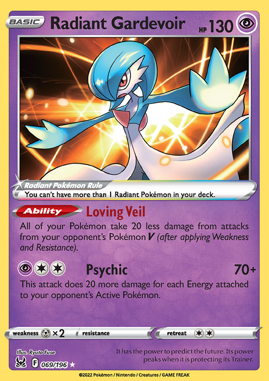 Pokemon Card Lost Origin 069/196 69/196 Radiant Gardevoir Ultra Rare *MINT*