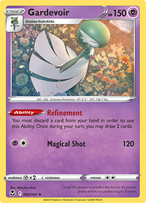 Pokemon Card Silver Tempest 069/195 69/195 Gardevoir Rare *MINT*