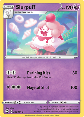 Pokemon Card Silver Tempest 084/195 84/195 Slurpuff Uncommon *MINT*