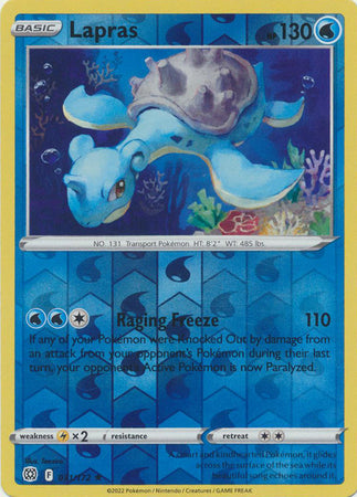 Pokemon Card Brilliant Stars 031/172 31/172 Lapras Reverse Holo Rare