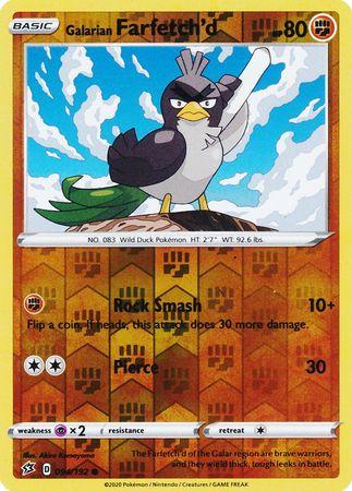 094/192 Galarian Farfetch'd Rebel Clash (RCL) Common Reverse Holo