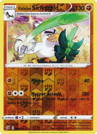 095/192 Galarian Sirfetch'd Rebel Clash (RCL) Rare Reverse Holo