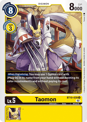 Digimon Card Xros Encounter Taomon BT10-039 U