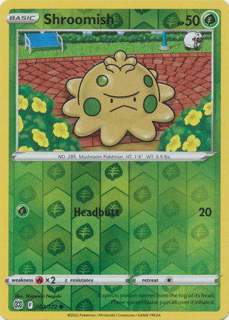 Pokemon Card Brilliant Stars 003/172 3/172 Shroomish Reverse Holo Common