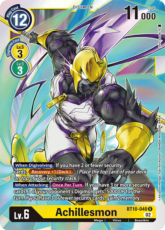 Digimon Card Xros Encounter Achillesmon BT10-040 R