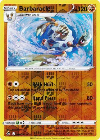 104/192 Barbaracle Rebel Clash (RCL) Rare Reverse Holo