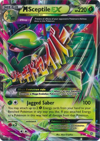 Pokemon Card 8/98 XY Ancient Origins Mega Sceptile EX Ultra Rare