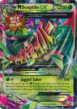 Pokemon Card 8/98 XY Ancient Origins Mega Sceptile EX Ultra Rare