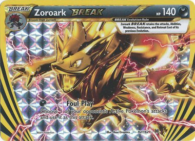 Pokemon Card 92/162 XY BREAKthrough Zoroark BREAK Rare BREAK