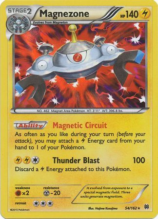 Pokemon Card 54/162 XY BREAKthrough Magnezone Rare Holo