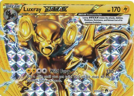 Pokemon Card 47/122 XY BREAKpoint Luxray BREAK Rare BREAK