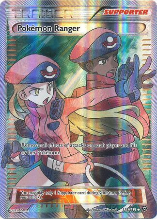 Pokemon Card 113/114 XY Steam Siege Pokemon Ranger Supporter Full Art Rare