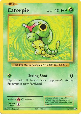 <transcy>Pokemon Karte XY Evolutions 3/108 Caterpie Common</transcy>