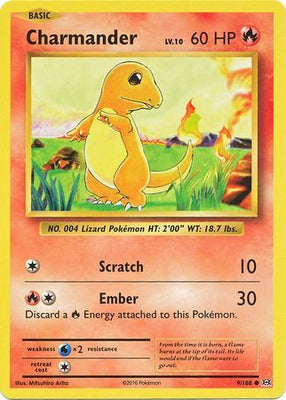 Pokemon Card XY Evolutions 9/108 Charmander Common