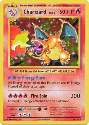 Pokemon Card XY Evolutions 11/108 Charizard Rare Holo