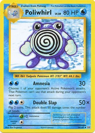 <transcy>Pokemon Card XY Evolutions 24/108 Poliwhirl Ikke almindelig</transcy>