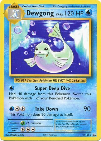 <transcy>لعبة Pokemon Card XY Evolutions 29/108 Dewgong نادرة</transcy>