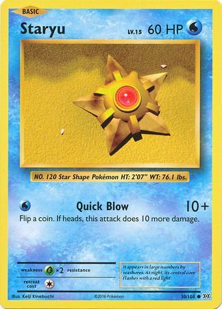 <transcy>Pokemon Karte XY Evolutions 30/108 Staryu Common</transcy>