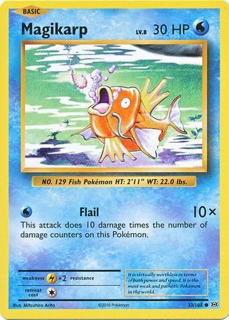 <transcy>Pokemon Card XY Evolutions 33/108 Magikarp Common</transcy>