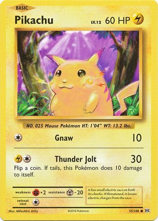 <transcy>Pokemon Karte XY Evolutions 35/108 Pikachu Common</transcy>