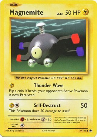 <transcy>Pokemon Card XY Evolutions 37/108 Magnemite Common</transcy>