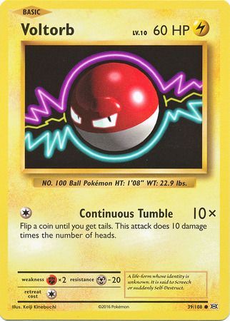 Pokemon Card XY Evolutions 39/108 Voltorb Common