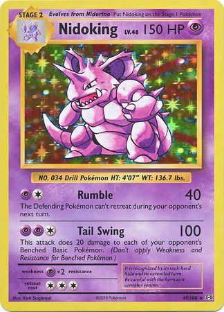 <transcy>Pokemon Karte XY Evolutions 45/108 Nidoking Rare Holo</transcy>