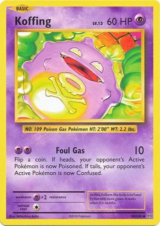 <transcy>Pokemon Card XY Evolutions 50/108 Koffing Ikke almindelig</transcy>