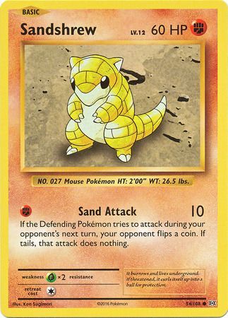 <transcy>宠物小精灵卡XY Evolutions 54/108 Sandshrew Common</transcy>