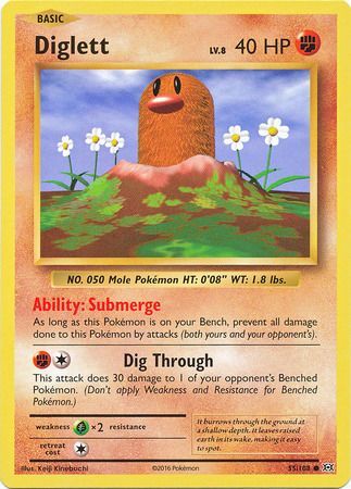 Pokemon Card XY Evolutions 55/108 Diglett Common