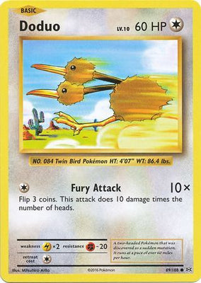 <transcy>لعبة Pokemon Card XY Evolutions 69/108 Doduo Common</transcy>