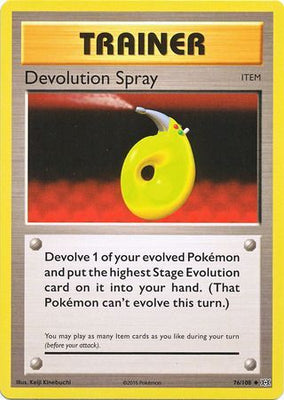 Pokemon Card XY Evolutions 76/108 Devolution Spray Item Uncommon
