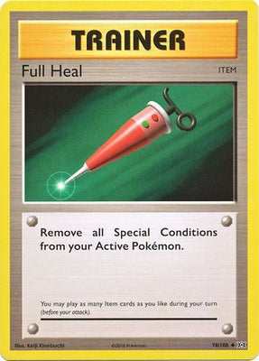 Pokemon Card XY Evolutions 78/108 Full Heal Item Uncommon