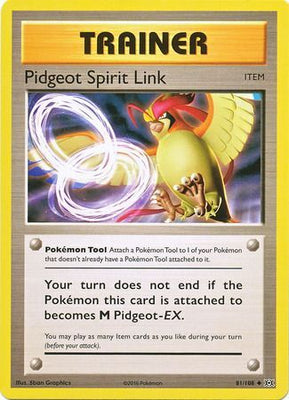 <transcy>Pokemon Card XY Evolutions 81/108 Pidgeot Spirit Link Element Ikke almindelig</transcy>