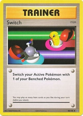 <transcy>Pokemon Card XY Evolutions 88/108 Switch Item Ikke almindelig</transcy>
