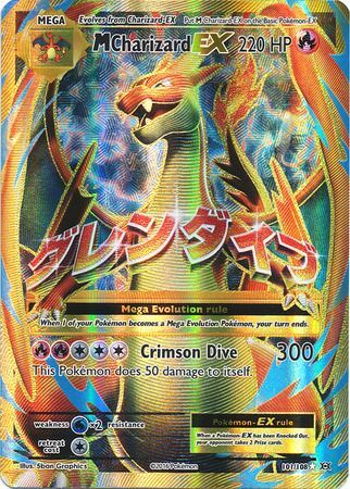 <transcy>Pokemon Card XY Evolutions 101/108 Mega Charizard EX Full Art Sjælden Ultra</transcy>