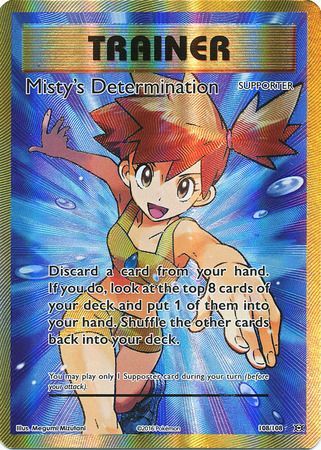 <transcy>بطاقة Pokemon Card XY Evolutions 108/108 Misty&#39;s Designer Support Full Art Rare Ultra</transcy>