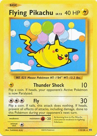 <transcy>بطاقة بوكيمون XY Evolutions 110/108 Flying Pikachu Secret Rare</transcy>