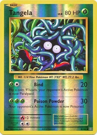 Pokemon Card XY Evolutions 8/108 Tangela Reverse Holo Common