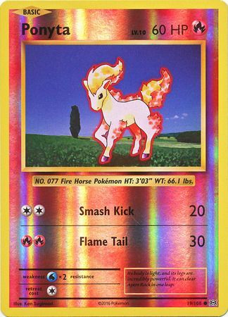 <transcy>بطاقة بوكيمون XY Evolutions 19/108 Ponyta Reverse Holo Common</transcy>