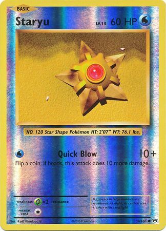 Pokemon Card XY Evolutions 30/108 Staryu Reverse Holo Common