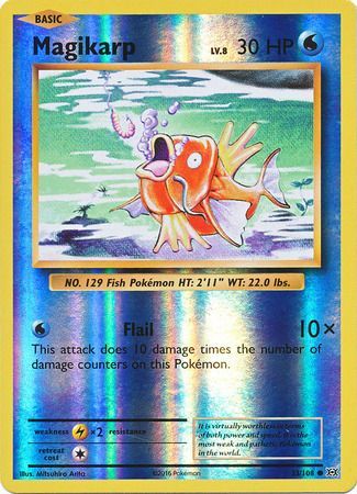 <transcy>بطاقة بوكيمون XY Evolutions 33/108 Magikarp Reverse Holo Common</transcy>