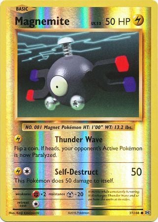 <transcy>بطاقة بوكيمون XY Evolutions 37/108 Magnemite Reverse Holo Common</transcy>