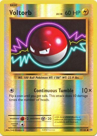 <transcy>بطاقة بوكيمون XY Evolutions 39/108 Voltorb Reverse Holo Common</transcy>