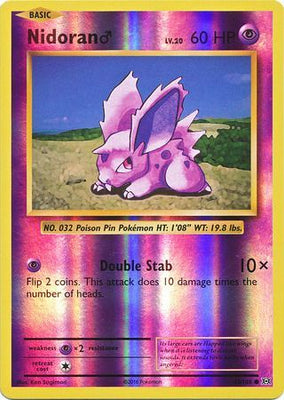 Pokemon Card XY Evolutions 43/108 Nidoran Ã¢â„¢ š Reverse Holo Common