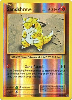 Pokemon Card XY Evolutions 54/108 Sandshrew Reverse Holo Common