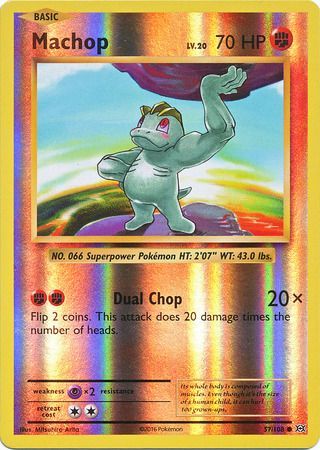 Pokemon Card XY Evolutions 57/108 Machop Reverse Holo Common