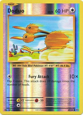 Pokemon Card XY Evolutions 69/108 Doduo Reverse Holo Common